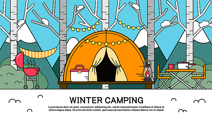 겨울 일러스트 산 텐트 사람없음 컵 캠핑 눈 랜턴 냄비 숲 캠핑장 풀숲 해먹 자작나무 아이스박스 가랜드 바베큐그릴 알전구 야외의자 야외테이블 국내일러스트 AI파일 자연요소 나무 식기 계절 의자 전구 탁자 레저 날씨 조명 캠핑도구 침대 그릴 솥 바비큐 파티용품 파일형식 벡터