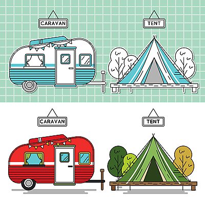 나무 일러스트 텐트 사람없음 팻말 캠핑 캠핑카 가랜드 카라반 국내일러스트 AI파일 식물 자동차 레저 프레임 캠핑도구 파티용품 파일형식 벡터