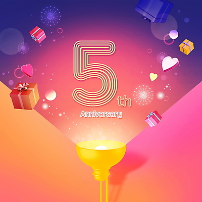 PSD 편집이미지 기념일 분홍색 조명 폭죽 타이포그라피 사람없음 선물상자 빛 숫자 주황색 하트 빛망울 이미지편집 모양 문자 컬러 선물 이벤트 상자 파일형식