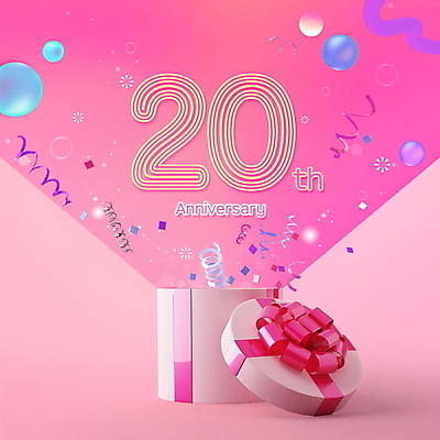 PSD 편집이미지 기념일 리본 분홍색 폭죽 이벤트 타이포그라피 사람없음 선물상자 숫자 원형 꽃가루 풍선 이미지편집 도형 문자 컬러 선물 상자 가루 파일형식