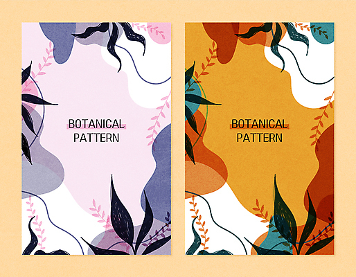 분홍색 잎 일러스트 프레임 사람없음 주황색 패턴백그라운드 프레임일러스트 보테니컬아트 국내일러스트 AI파일 식물 컬러 백그라운드 패턴 파일형식 벡터
