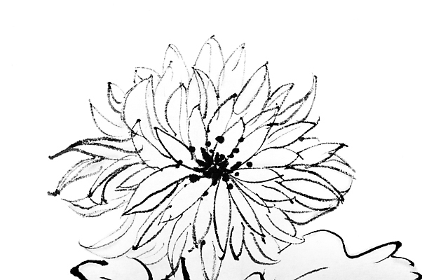 JPG 해외이미지 꽃 일러스트 붓터치 미술 사람없음 먹 동양화 그림 번짐 해외일러스트 식물 서예 문화예술 파일형식 효과 이미지허브