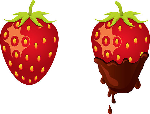 EPS 해외이미지 열매 음식 잎 과일 일러스트 딸기 디저트 건강 씨앗 빨간색 초록색 빛 초콜릿 흰색 신선 고립 해외일러스트 식물 컬러 파일형식 벡터 이미지허브