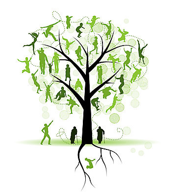 EPS 해외이미지 실루엣 일러스트 가족 사람없음 초록색 나무뿌리 해외일러스트 컬러 관계 촬영기법 뿌리 파일형식 벡터 이미지허브