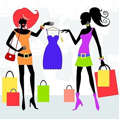 EPS 해외이미지 디자인 응시 드레스 옷 여자 2 가방 일러스트 사람 친구 쇼핑 컬러풀 유행 판매 상점 그룹 구매 스타일 해외일러스트 시선 잡화 컬러 관계 파일형식 벡터 이미지허브