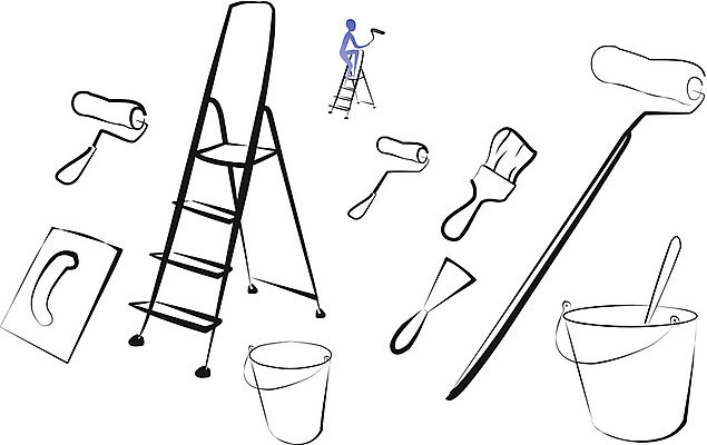 EPS 해외이미지 직업 디자인 실루엣 산업 선 백그라운드 컨셉 일러스트 장신구 사다리 추상 새로움 주택 프레임 미술 내부 장식 세트 검은색 페인트 방 공구 붓 수리 캔 양동이 오브젝트 클립 만들기 윤곽 롤러 화가 부활 고립 해외일러스트 컬러 무늬 모션 문화예술 촬영기법 건물 도구 파일형식 벡터 이미지허브