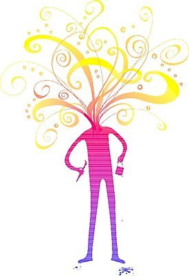 EPS 해외이미지 남자 일러스트 상상 아이디어 나선형 창조 미술 컴퓨터그래픽 컬러풀 머리카락 페인트 소용돌이 붓 캔 페인트붓 화가 해외일러스트 직업 컬러 컨셉 무늬 문화예술 사람 그래픽 머리 회오리 파일형식 벡터 이미지허브