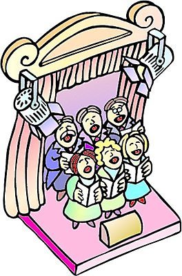 EPS 해외이미지 음악 일러스트 노래 음악가 가수 커튼 클래식 오페라 합창단 해외일러스트 직업 컨셉 문화예술 그룹 합창 파일형식 벡터 이미지허브