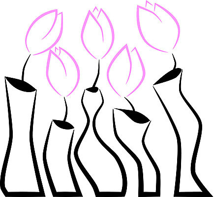 EPS 해외이미지 식물 디자인 꽃잎 꽃 실루엣 줄기 분홍색 꽃다발 백그라운드 잎 일러스트 자연 3 그래픽 장식 꽃병 검은색 튤립 그림 해외일러스트 컬러 촬영기법 생태계 파일형식 벡터 이미지허브