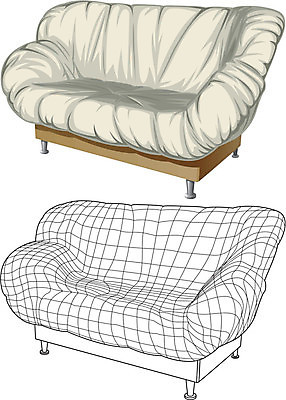 EPS 해외이미지 라이프스타일 가구 일러스트 휴식 실내 인테리어 소파 한개 유행 3D 흰색 고급 우아함 가죽 부드러움 상아 망사 고립 해외일러스트 1 디자인 컬러 생활용품 컨셉 의자 내부 생활 직물 감각 디지털합성 파일형식 벡터 이미지허브