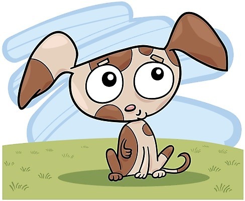 JPG 해외이미지 응시 일러스트 앉기 사람없음 귀여움 강아지 만화 심플 해외일러스트 시선 컨셉 모션 반려동물 개 파일형식 이미지허브