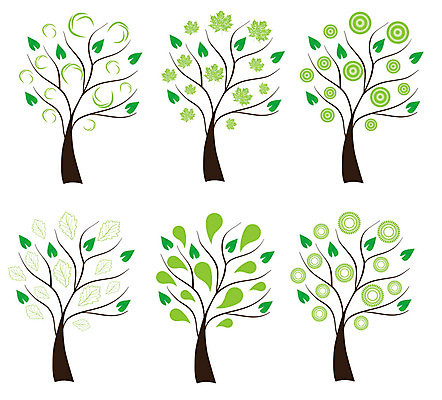 EPS 해외이미지 나무 잎 일러스트 추상 사람없음 초록색 해외일러스트 식물 컬러 무늬 파일형식 벡터 이미지허브