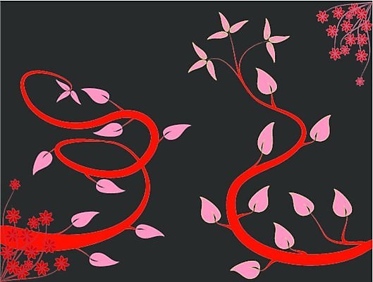 EPS 해외이미지 모양 나무 식물 디자인 분홍색 백그라운드 잎 꽃무늬 패턴 일러스트 자연 벽지 추상 미술 그래픽 빨간색 갈색 검은색 소용돌이 가을 나뭇가지 두루마리 그림 포도나무 진홍색 굴곡 엘리먼트 해외일러스트 계절 꽃 컬러 무늬 문화예술 회오리 과일나무 생태계 파일형식 벡터 이미지허브