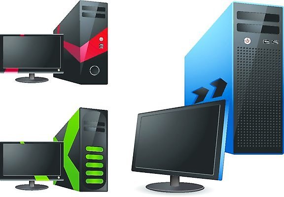 EPS 해외이미지 디자인 일러스트 그래픽 빨간색 초록색 파란색 전자제품 컴퓨터 스크린 모니터 검은색 상품 큼 캐비닛 오브젝트 시스템 서버 주도 해외일러스트 컬러 예절 크기 사물함 파일형식 벡터 이미지허브