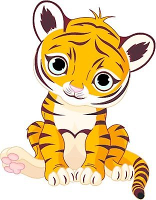 EPS 해외이미지 클립아트 동물 캐릭터 새끼 오렌지 일러스트 포유류 미소 검은색 줄무늬 호랑이 만화 해외일러스트 일러캐릭터 컬러 무늬 과일 표정 파일형식 벡터 이미지허브