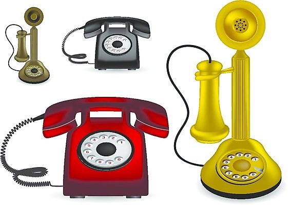 EPS 해외이미지 컨셉 일러스트 통신 빨간색 스마트폰 검은색 수확 골동품 황금 연결 전화기 오브젝트 수화기 복고 부름 다이얼 옛날 해외일러스트 컬러 농업 모션 핸드폰 스마트기기 파일형식 벡터 이미지허브