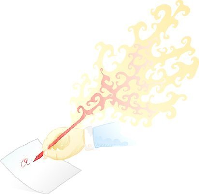 EPS 해외이미지 손 일러스트 캘리그라피 텍스트 불 불꽃 창조 펜 기록 작가 페이지 해외일러스트 자연요소 직업 신체부위 필기구 파일형식 벡터 이미지허브