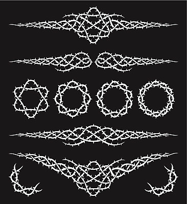 EPS 해외이미지 디자인 일러스트 검은색 못 원형 모서리 부족 국경 해외일러스트 도형 컬러 컨셉 공구 파일형식 벡터 이미지허브