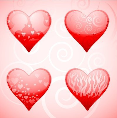 EPS 해외이미지 일러스트 발렌타인데이 사랑 장식 소용돌이 하트 광택 해외일러스트 모양 감정 데이이벤트 회오리 파일형식 벡터 이미지허브