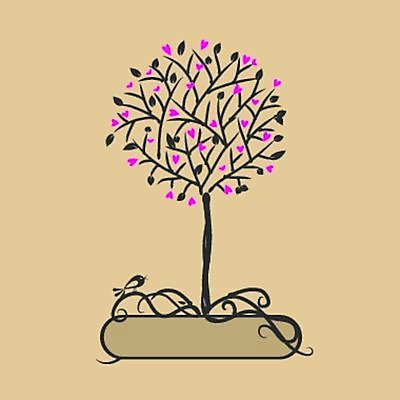 EPS 해외이미지 나무 디자인 잎 일러스트 사람없음 갈색 봄 해외일러스트 식물 계절 컬러 파일형식 벡터 이미지허브