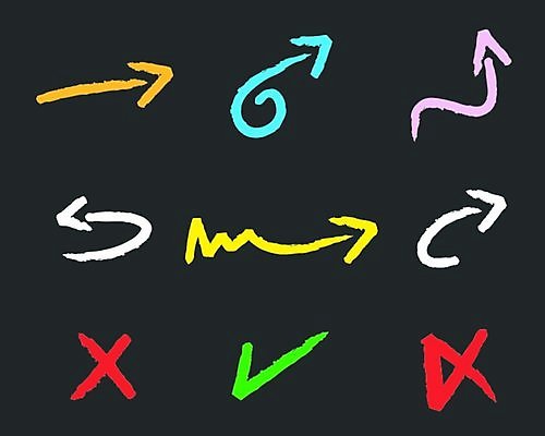 EPS 해외이미지 디자인 십자가 일러스트 화살 그래픽 수집 심볼 체크표시 흔적 그림 분필 손그림 실수 그런지 오류 잘못 프리스타일 필기체 해외일러스트 문자 확인 초크 파일형식 벡터 이미지허브