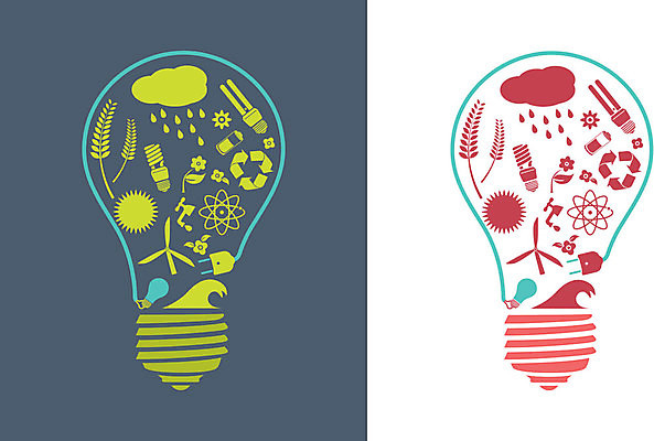 EPS 해외이미지 구름 일러스트 전구 바람 빛 힘 램프 생태계 생태학 해외일러스트 자연요소 교육 날씨 조명 파일형식 벡터 이미지허브