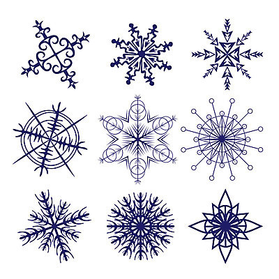 EPS 해외이미지 디자인 겨울 일러스트 눈꽃 사람없음 파란색 세트 눈송이 심볼 해외일러스트 계절 컬러 눈_날씨 파일형식 벡터 이미지허브