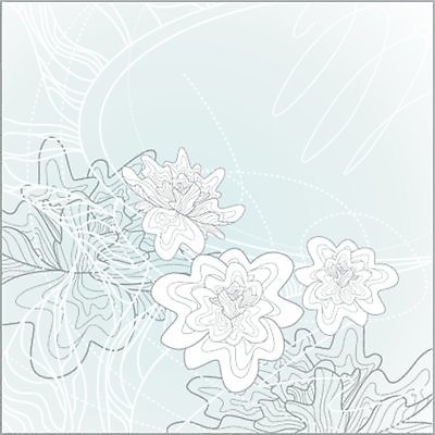EPS 해외이미지 디자인 꽃 하늘색 백그라운드 잎 일러스트 추상 사람없음 우아함 해외일러스트 식물 컨셉 무늬 파란색 파일형식 벡터 컬러 이미지허브