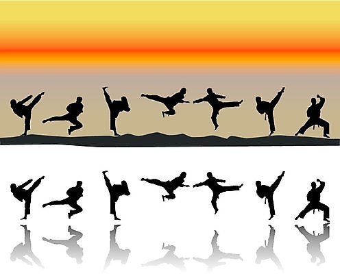 EPS 해외이미지 실루엣 스포츠 포즈 이동 일러스트 싸움 양발 해외일러스트 컨셉 모션 촬영기법 파일형식 벡터 이미지허브