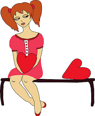 EPS 해외이미지 커플 드레스 벤치 일러스트 사랑 슬픔 하트 깨짐 우울감 해외일러스트 모양 옷 감정 컨셉 의자 관계 파일형식 벡터 이미지허브