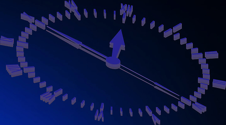 EPS 해외이미지 시계 백그라운드 컨셉 일러스트 파란색 반사 3D 검은색 시간 분 해외일러스트 컬러 디지털합성 파일형식 벡터 이미지허브