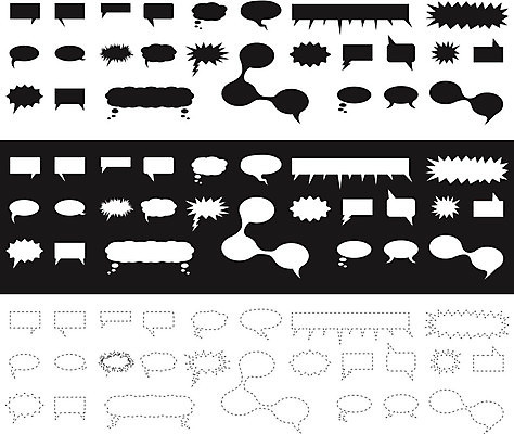 EPS 해외이미지 말풍선 생각 일러스트 대화 외침 거품 메시지 만화 해외일러스트 말하기 소리 파일형식 벡터 이미지허브