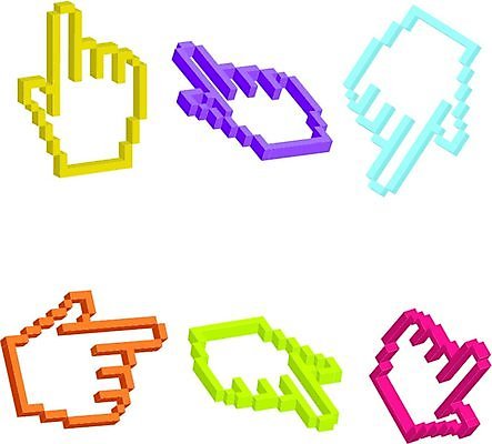 EPS 해외이미지 모양 손 분홍색 인터넷 오렌지 일러스트 그림자 초록색 파란색 컴퓨터 컬러풀 노란색 3D 보라색 쥐 커서 해외일러스트 컬러 과일 신체부위 전자제품 설치류 디지털합성 파일형식 벡터 이미지허브