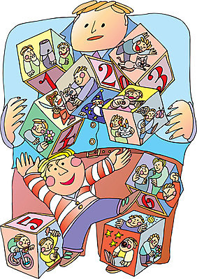 EPS 해외이미지 어린이 일러스트 장난 놀이 에너지 성장 게임 아빠 주사위 흥분 혼란 해외일러스트 감정 컨셉 가족 사람 파일형식 벡터 이미지허브