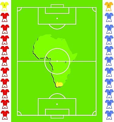 EPS 해외이미지 남자 스포츠 밭 일러스트 공 아프리카 놀이 축구선수 경기 빨간색 초록색 파란색 검은색 축구 경쟁 경기장 흰색 공격 슛 점수 통과 남쪽 골 스트라이크 아마추어 양발 운동가 작전 플레이어 해외일러스트 나라 컬러 컨셉 농업 스포츠시설 모션 운동선수 사람 구기 방향 파일형식 벡터 이미지허브