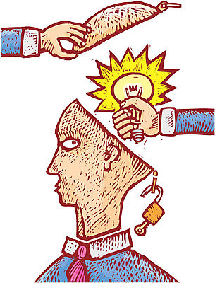 EPS 해외이미지 일러스트 비즈니스 아이디어 머리 잠금 해외일러스트 컨셉 신체부위 보안 파일형식 벡터 이미지허브