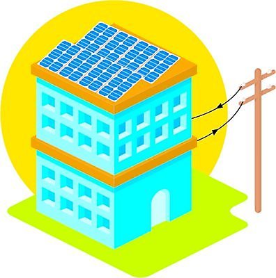 EPS 해외이미지 오렌지 일러스트 주택 건물 초록색 파란색 태양 힘 에너지 판넬 봉 철탑 해외일러스트 자연요소 건축물 컬러 과일 탑 파일형식 벡터 이미지허브
