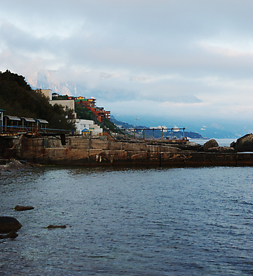 포토 JPG 해외이미지 구름 바다 하늘 산 사람없음 건물 물 파란색 안개 만 해외포토 자연요소 건축물 컬러 날씨 파일형식 이미지허브