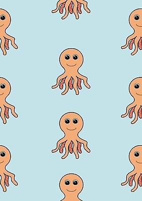 포토 JPG 해외이미지 클립아트 동물 행복 바다 일러스트 벽지 미소 사람없음 그래픽 파란색 만화 코믹 문어 반복 해외일러스트 감정 컬러 연체동물 표정 수중동물 파일형식 이미지허브