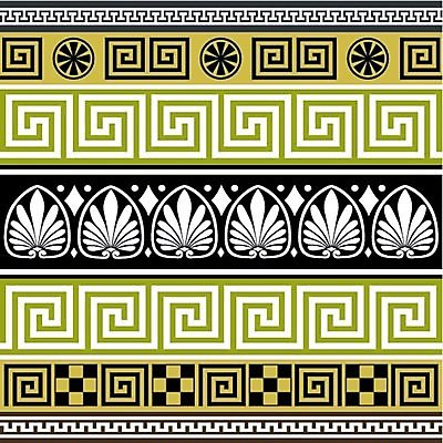 EPS 해외이미지 디자인 배너 문화 선 패턴 일러스트 건축양식 그래픽 장식 세트 골동품 역사 심볼 그리스 묘사 복고 기하학 그리스인 옛날 스타일 국경 해외일러스트 서양인 건축 유럽 무늬 파일형식 벡터 이미지허브