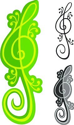 EPS 해외이미지 디자인 음악 음표 일러스트 파충류 열쇠 초록색 검은색 도마뱀 해외일러스트 동물 기호 컬러 문화예술 파일형식 벡터 이미지허브