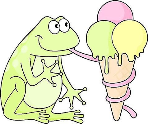 EPS 해외이미지 일러스트 아이스크림 디저트 개구리 초록색 만화 혀 원뿔 뺏기 해외일러스트 도형 음식 컬러 모션 양서류 입 파일형식 벡터 이미지허브