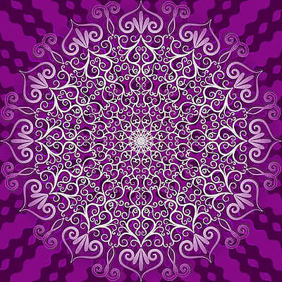 EPS 해외이미지 디자인 백그라운드 일러스트 추상 사람없음 보라색 화려 대칭 만다라 해외일러스트 컬러 컨셉 무늬 파일형식 벡터 이미지허브