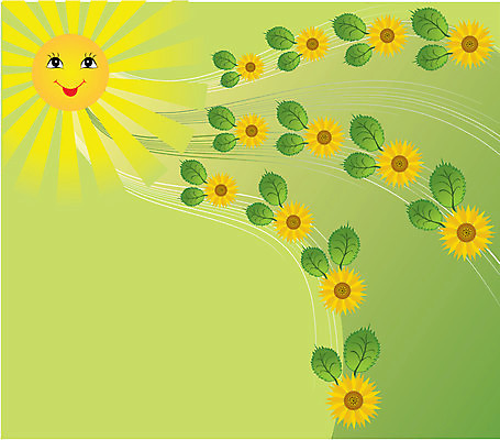 EPS 해외이미지 행복 길 선 잎 일러스트 해바라기 미소 경사 여름 빛 태양 노란색 소용돌이 월 해외일러스트 자연요소 식물 계절 꽃 감정 컬러 표정 회오리 날짜 파일형식 벡터 이미지허브