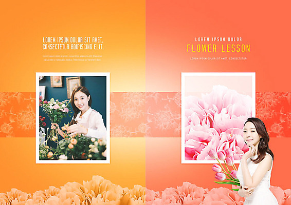 PSD 템플릿 표지디자인 북디자인 출판디자인 여자 표지 꽃 리플렛 북커버 사람 팜플렛 20대 성인 두명 주황색 한국인 튤립 꽃꽂이 즐거움 레슨 플로리스트 성인여자만 이미지템플릿 식물 직업 감정 컬러 수업 동양인 청년 원예 여자만 성인만 파일형식