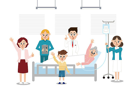 여자 남자 할머니 어린이 일러스트 의학 엄마 전등 병원 사람 여러명 성인 컬러풀 귀여움 환자 간호사 의사 블라인드 링거 병실 국내일러스트 AI파일 노년 컬러 다수 컨셉 가족 의료기기 조명 의료진 커튼 파일형식 벡터