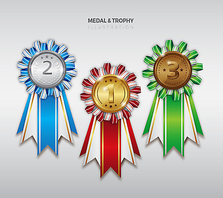 리본 스티커 일러스트 사람없음 세트 갈색 라벨 금색 우승 세개 은색 메달 심볼 금메달 2위 3위 금은동 동메달 은메달 국내일러스트 AI파일 컬러 프레임 3 최고 상_상패 파일형식 벡터