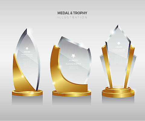 스티커 일러스트 유리 사람없음 세트 금색 우승 은색 트로피 심볼 국내일러스트 AI파일 컬러 재질 최고 상_우승 파일형식 벡터