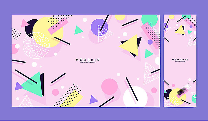 배너 포스터 세로배너 백그라운드 그래픽백그라운드 일러스트 프레임 사람없음 그래픽 세트 컬러풀 원형 삼각형 멤피스디자인 국내일러스트 AI파일 도형 디자인 컬러 세로 파일형식 벡터