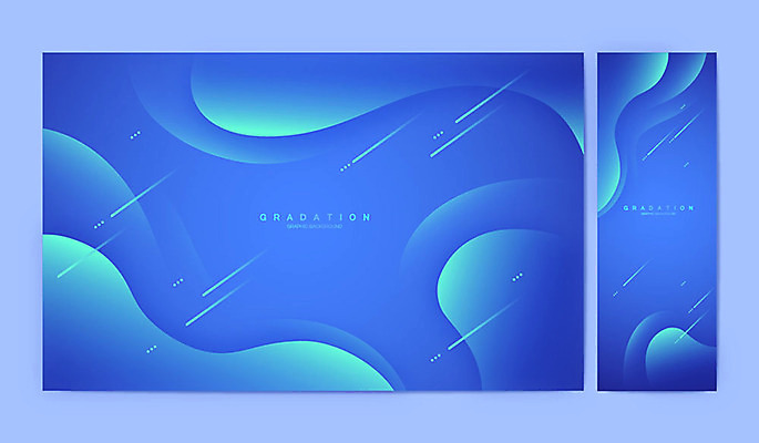 배너 포스터 세로배너 백그라운드 그래픽백그라운드 일러스트 프레임 사람없음 그래픽 파란색 세트 그라데이션 물결무늬 국내일러스트 AI파일 물결 컬러 무늬 세로 파일형식 벡터